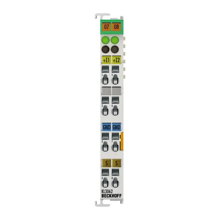 KL3062 | Bus Terminal, 2-channel analog input, voltage, 0…10 V, 12 bit, single-e