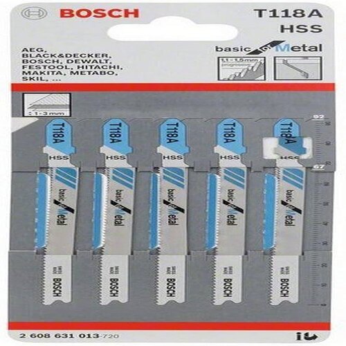 T118A Metal Cutting Jigsaw Blade Set,Bosch